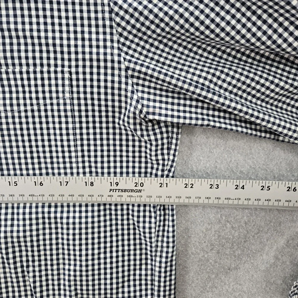 J.crew‎ Men Button Up Shirt L Navy Check Long Sleeve Slim